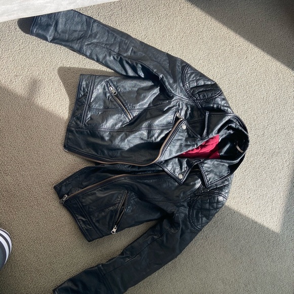vegan leather freepeople biker moto jacket quilted